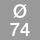 Diâmetro 74 mm