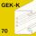 Calha técnica GEK-K, profundidade de calha 70 mm