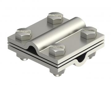 Conector em cruz com placa intermédia para Rd 8-10 mm A4