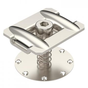 Fixador intermédio com mola para montagem do módulo fotovoltaico