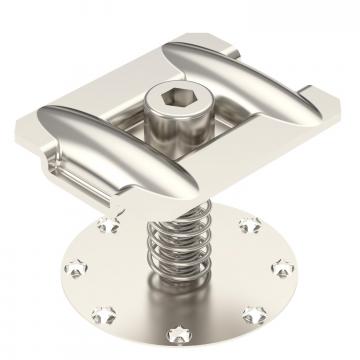 Fixador intermédio com mola para montagem do módulo fotovoltaico