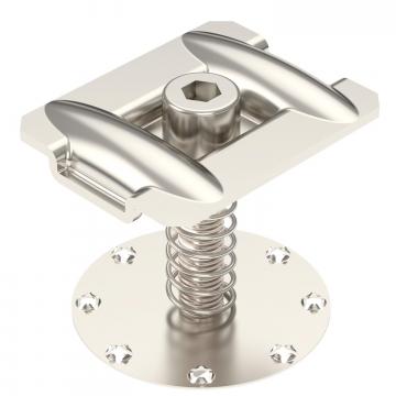 Fixador intermédio com mola para montagem do módulo fotovoltaico