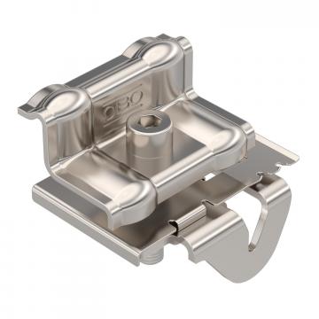 Abraçadeira final para montagem de módulo fotovoltaico, espaço livre