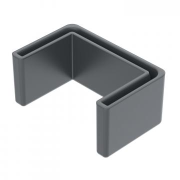 Proteção de topo para perfil US 3 preto