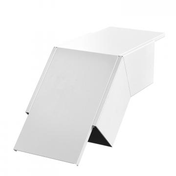 Ângulo vertical de descida, altura do ducto 120 mm, branco puro