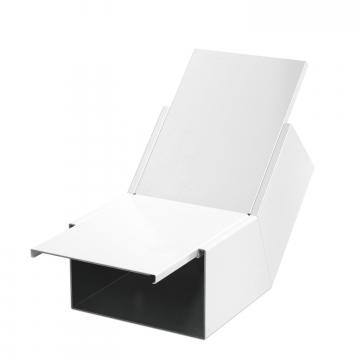 Ângulo vertical de subida, altura do ducto 120 mm, branco puro