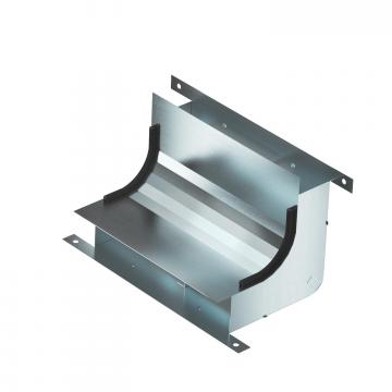 Cotovelo, 2 vias, altura da calha 58 mm