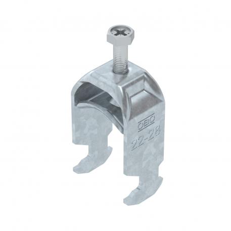 Abraçadeira BBS tipo H simples, placa de pressão metálica, FT 22 | 28 | 3