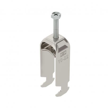 Abraçadeira BBS tipo H dupla, placa de pressão metálica, A2 16 | 22 | 3