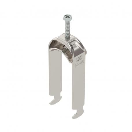 Abraçadeira BBS tipo H dupla, placa de pressão metálica, A2 34 | 40 | 3