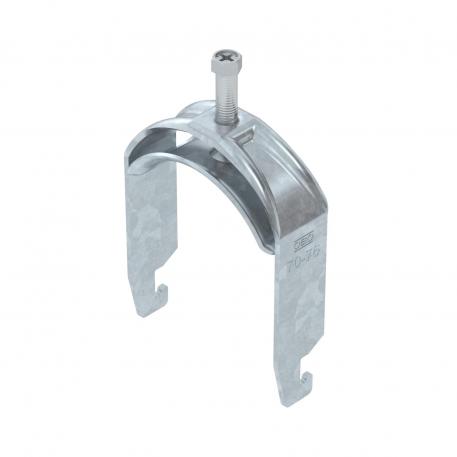Abraçadeira BBS tipo U simples, placa de pressão metálica, FT 70 | 76 | 5