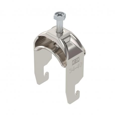 Abraçadeira BBS tipo U simples, placa de pressão metálica, A4 34 | 40 | 3