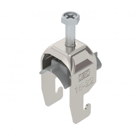 Abraçadeira BBS tipo U simples, placa de pressão em plástico, A2 16 | 22 | 3