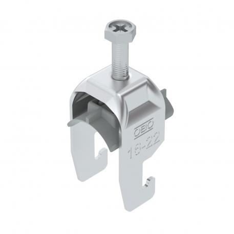 Abraçadeira BBS tipo U simples, placa de pressão em plástico, Al 16 | 22 | 2