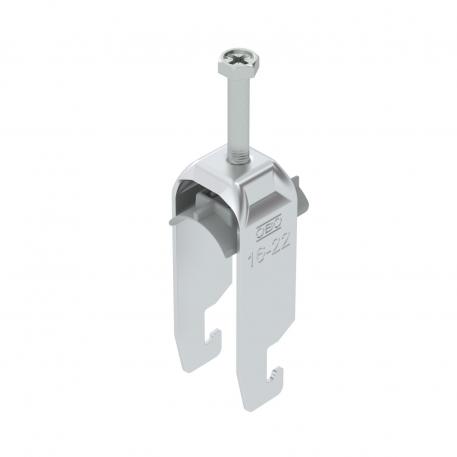 Abraçadeira BBS tipo U dupla, placa de pressão em plástico, Al 16 | 22 | 3