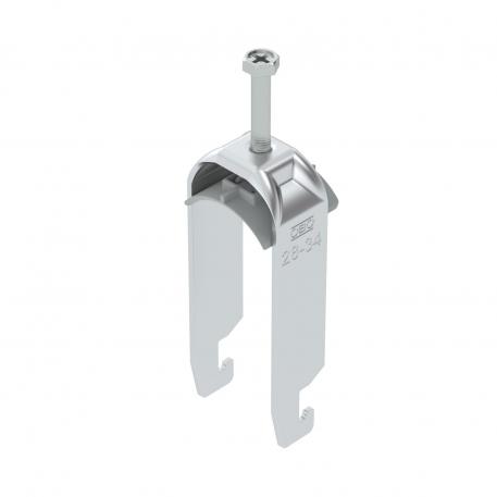 Abraçadeira BBS tipo U dupla, placa de pressão em plástico, Al 28 | 34 | 3