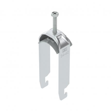 Abraçadeira BBS tipo U dupla, placa de pressão em plástico, Al 34 | 40 | 3