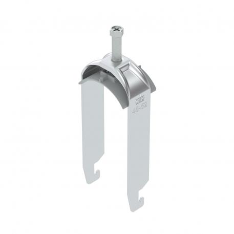 Abraçadeira BBS tipo U dupla, placa de pressão em plástico, Al 46 | 52 | 5