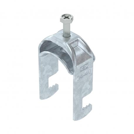 Abraçadeira BBS tipo F simples, placa de pressão metálica, FT 34 | 40 | 3