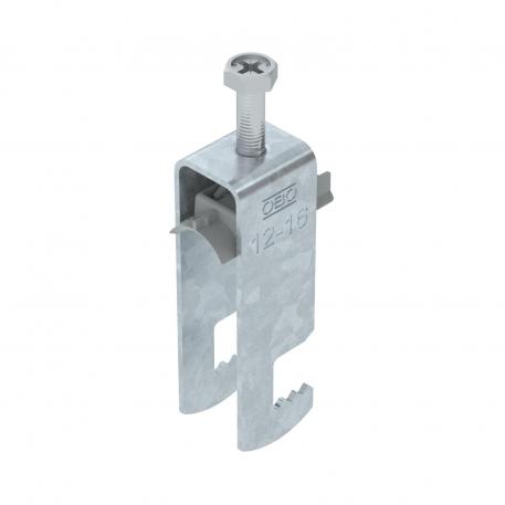 Abraçadeira BBS tipo F dupla, placa de pressão metálica, FT 12 | 16 | 3