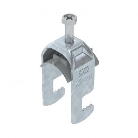 Abraçadeira BBS tipo F simples, placa de pressão em plástico, FT 22 | 28 | 3