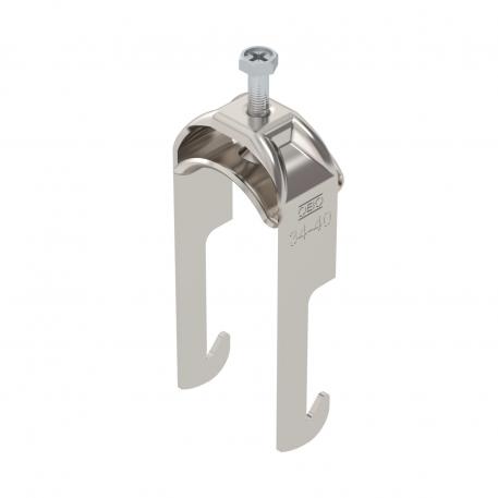 Abraçadeira BBS tipo W simples, placa de pressão metálica, A2 34 | 40 | 3