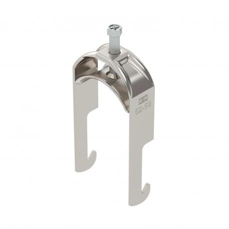 Abraçadeira BBS tipo W simples, placa de pressão metálica, A2 52 | 58 | 5