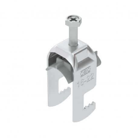 Abraçadeira 2056 tipo F, simples, placa de pressão em plástico, ALU 16 | 22 | 3