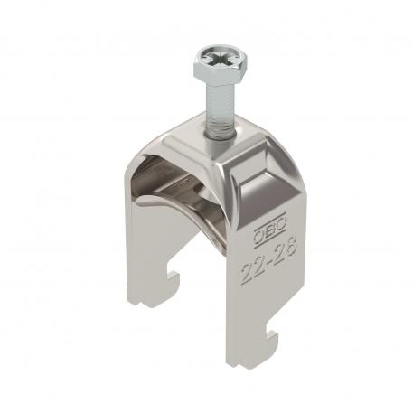 Abraçadeira BBS tipo N simples, placa de pressão metálica, A2 22 | 28 | 3