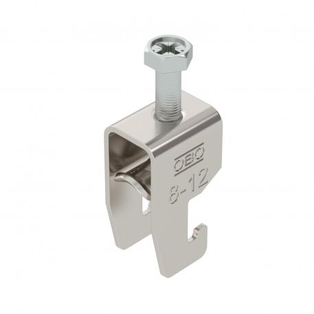 Abraçadeira 2056 tipo U, simples, placa de pressão metálica, A2 8 | 12 | 3