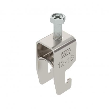 Abraçadeira 2056 tipo U, simples, placa de pressão metálica, A2 12 | 16 | 3