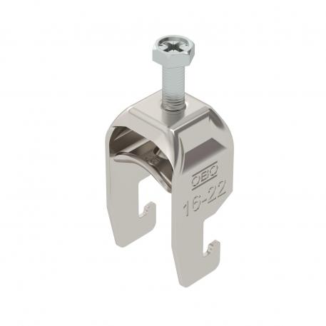 Abraçadeira 2056 tipo U, simples, placa de pressão metálica, A2 16 | 22 | 3