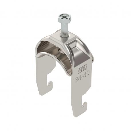 Abraçadeira 2056 tipo U, simples, placa de pressão metálica, A2 34 | 40 | 3