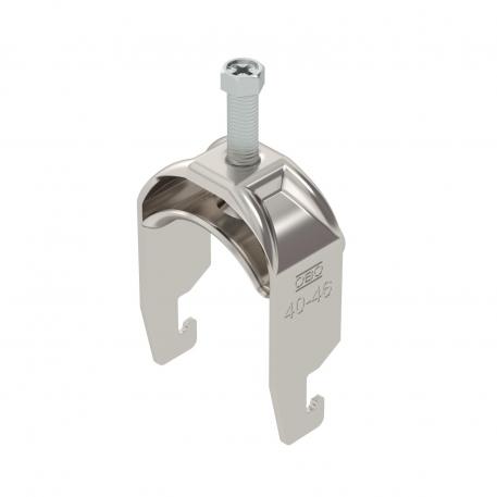 Abraçadeira 2056 tipo U, simples, placa de pressão metálica, A2 40 | 46 | 5
