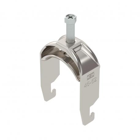Abraçadeira 2056 tipo U, simples, placa de pressão metálica, A2 46 | 52 | 5