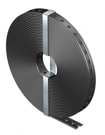 Fita perfurada, revestida a plástico 12 | 14 x 3 | 5,2 | Preto