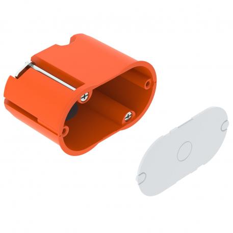 Caixa de aplique para paredes ocas HW, dupla, hermética