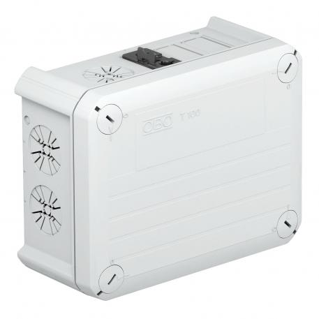 Caixa de derivação T100, com ficha e tomada Wieland 1S4+3B3