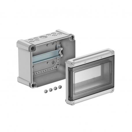 Quadro de distribuição com 9 módulos, vazio, policarbonato