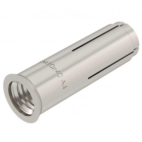 Bucha de ancoragem, versão com rebordo 40 | M10 | 2