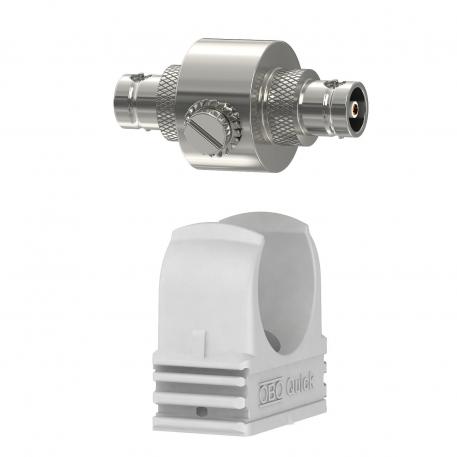 Protetor coaxial para ligação BNC: fêmea/fêmea