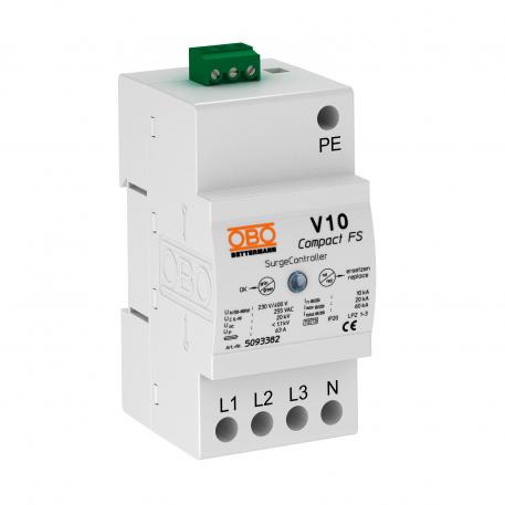 Descarregador de sobretensões V10 Compact com sinalização à distância 255 V 3+N/PE | 255 | IP20