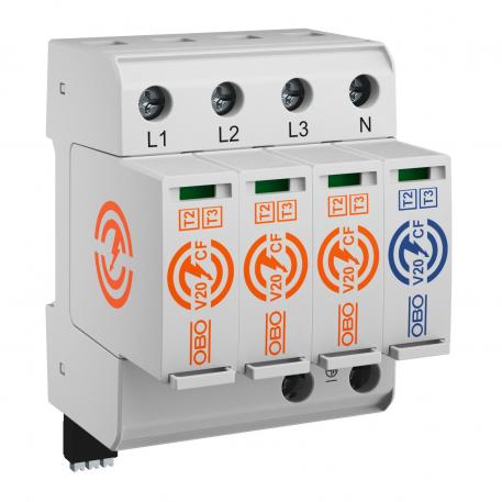 Surge arrester V20 with integrated pre-fuse

 3 | IP20