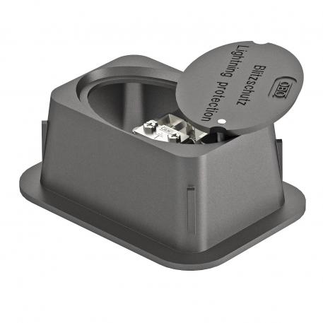 Caixa de pavimento para testes com peça de separação integrada