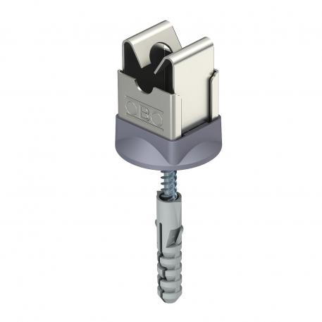 Abraçadeira mural para Rd 8 mm, fixação com parafuso e bucha