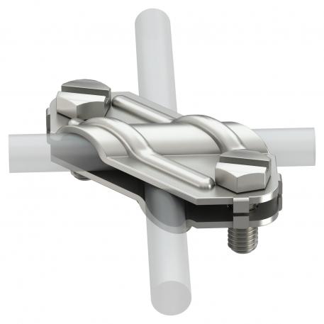 Cruzeta para fita e cabo de terras aço inoxidável