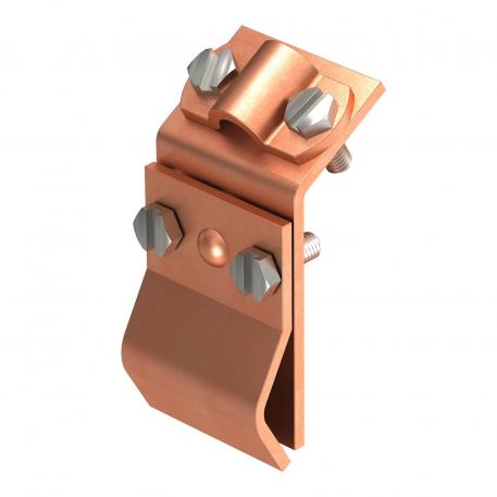 Ligador para caleiras Cu, para todas as espessuras de rebordo