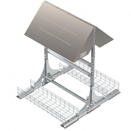Inverter frame, free-standing, double-sided.