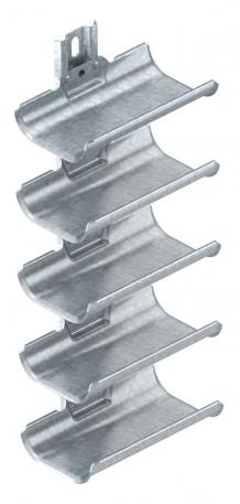 Calha de condução de cabos, 5 compartimentos, com perfil de fixação 500 | 5