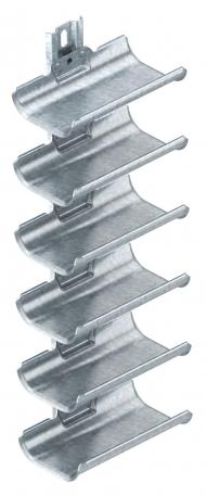 Calha de condução de cabos, 6 compartimentos, com perfil de fixação 600 | 6